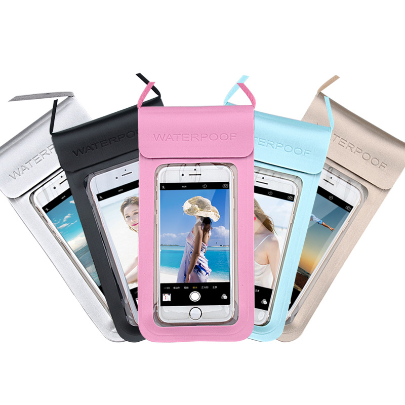 Universal Waterproof Phone Pouch with Lanyard Cell Phone for Diving Outdoor Beach Floating Underwater 