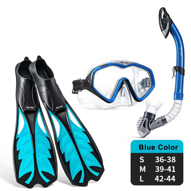 Mask Fins Snorkel Set for Adults Men Women Dry Top Snorkel Diving Flippers Snorkeling Gear Diving Mask with Gear Bag