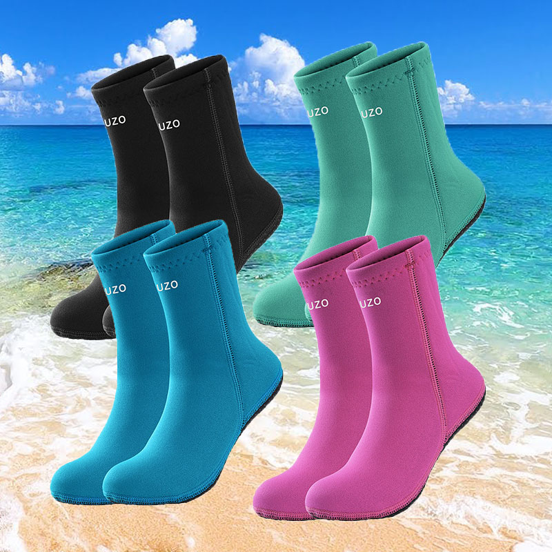 Neoprene Water Diving Socks 3mm, Sand Proof Beach Volleyball Socks Water Shoes Diving Boots for Outdoor Water Sports